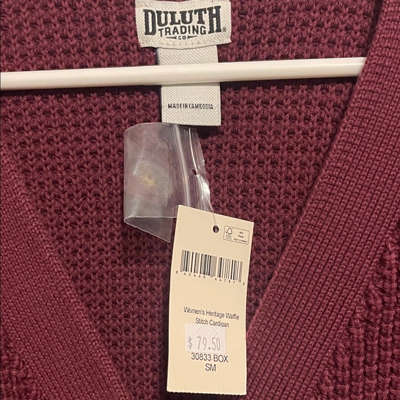 Duluth Trading Co Burgundy Knit Cardigan - Picture 3 of 4